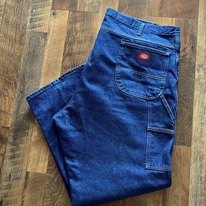 DICKIES Carpenter Medium Wash Cotton Pants W46 L31. EUC